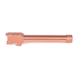 ZEV Pro Match Barrel For Glock 17, Gen 1-4, 1/2x28 Threading, Bronze - Pointing Right